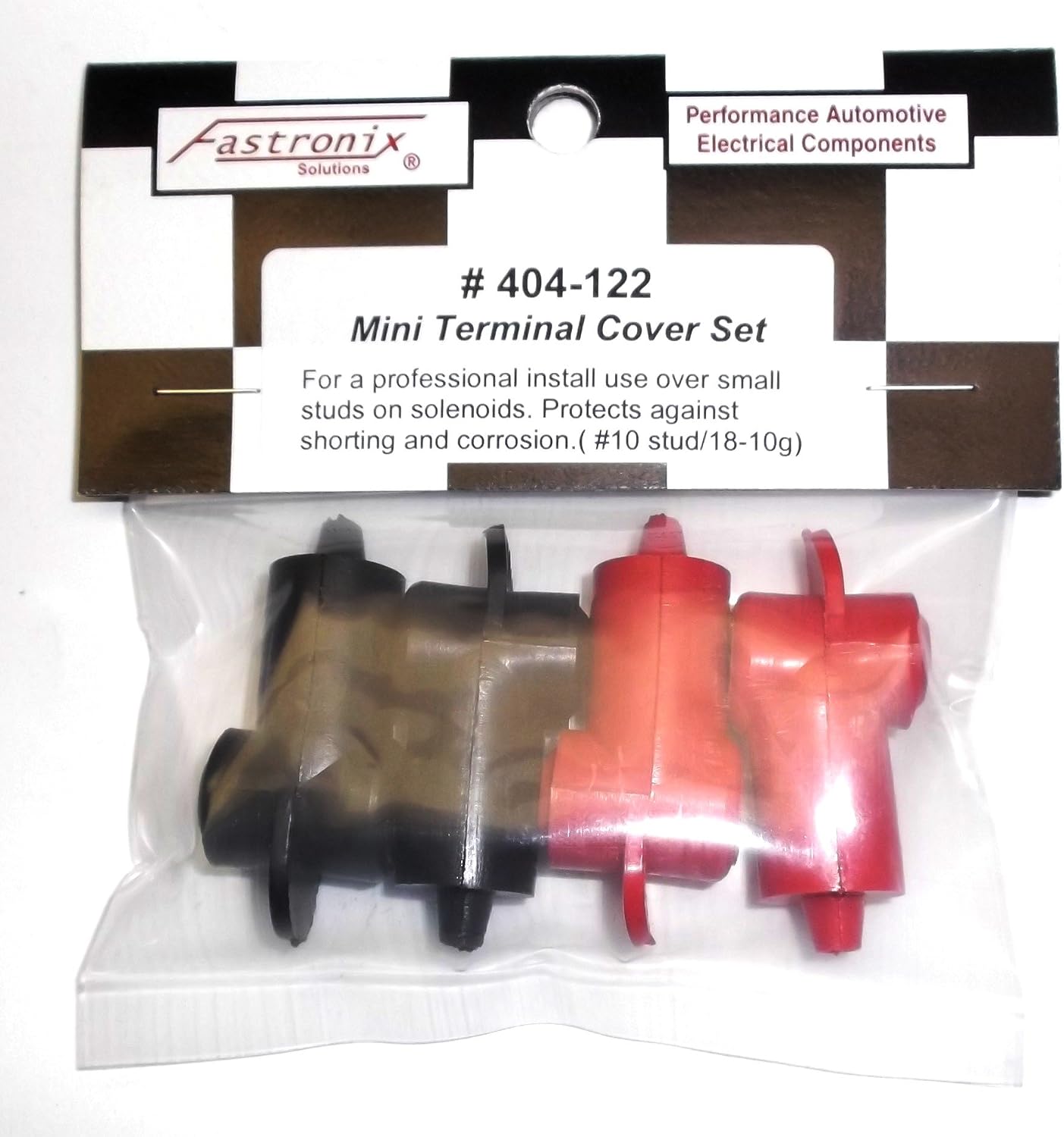 Fastronix 3/16" Small Stud Terminal Covers 2 Red and 2 Black