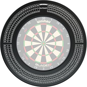 WINMAU Dartboard Surround Ring Xtreme/Outshot/MvG - extra starker Schutzring &amp; Wandprotektor f&uuml;r Dartscheibe, widerstandsf&auml;hi