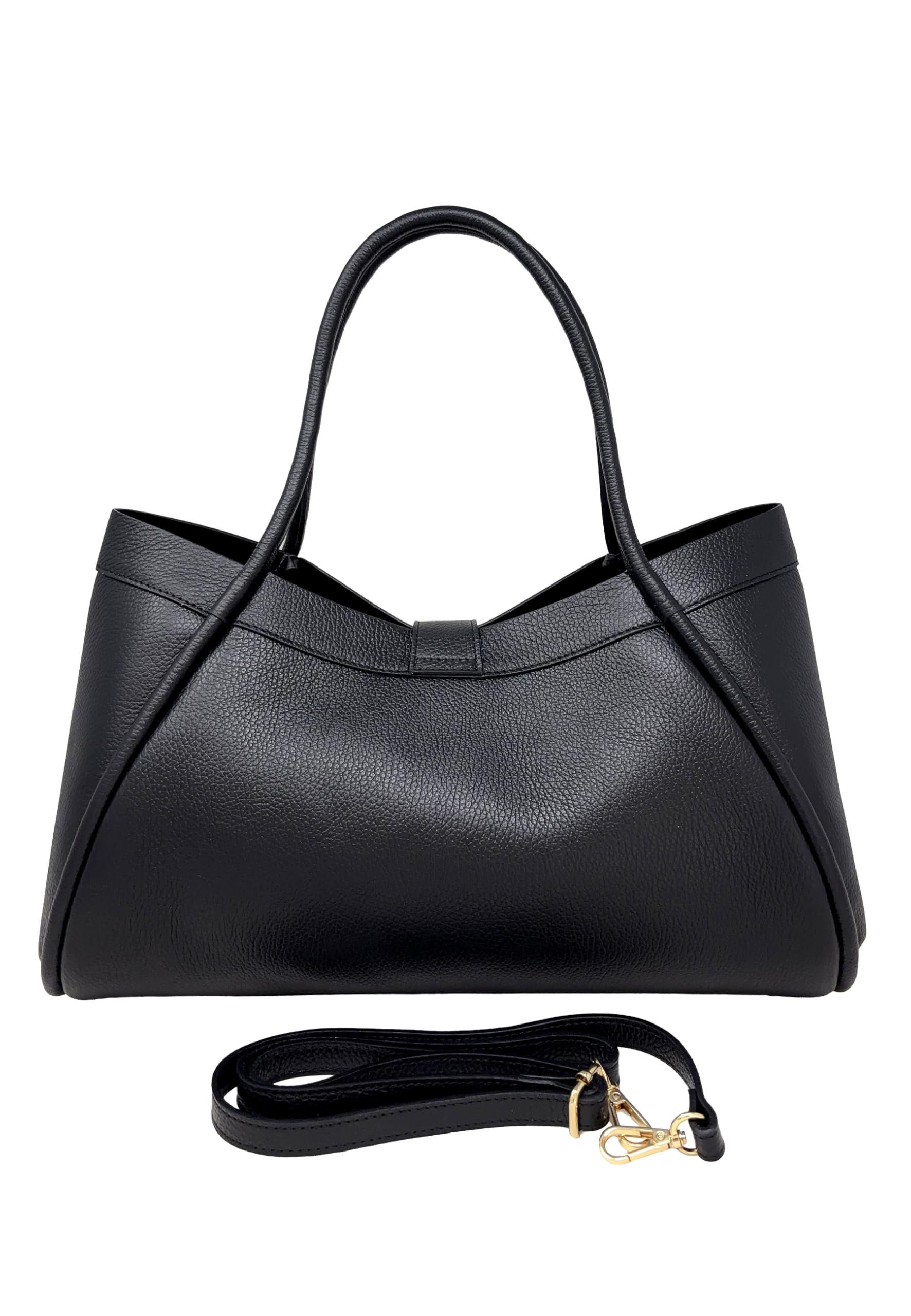 Borsa a Mano Elegante da Donna con Tracolla in Pelle Martellata