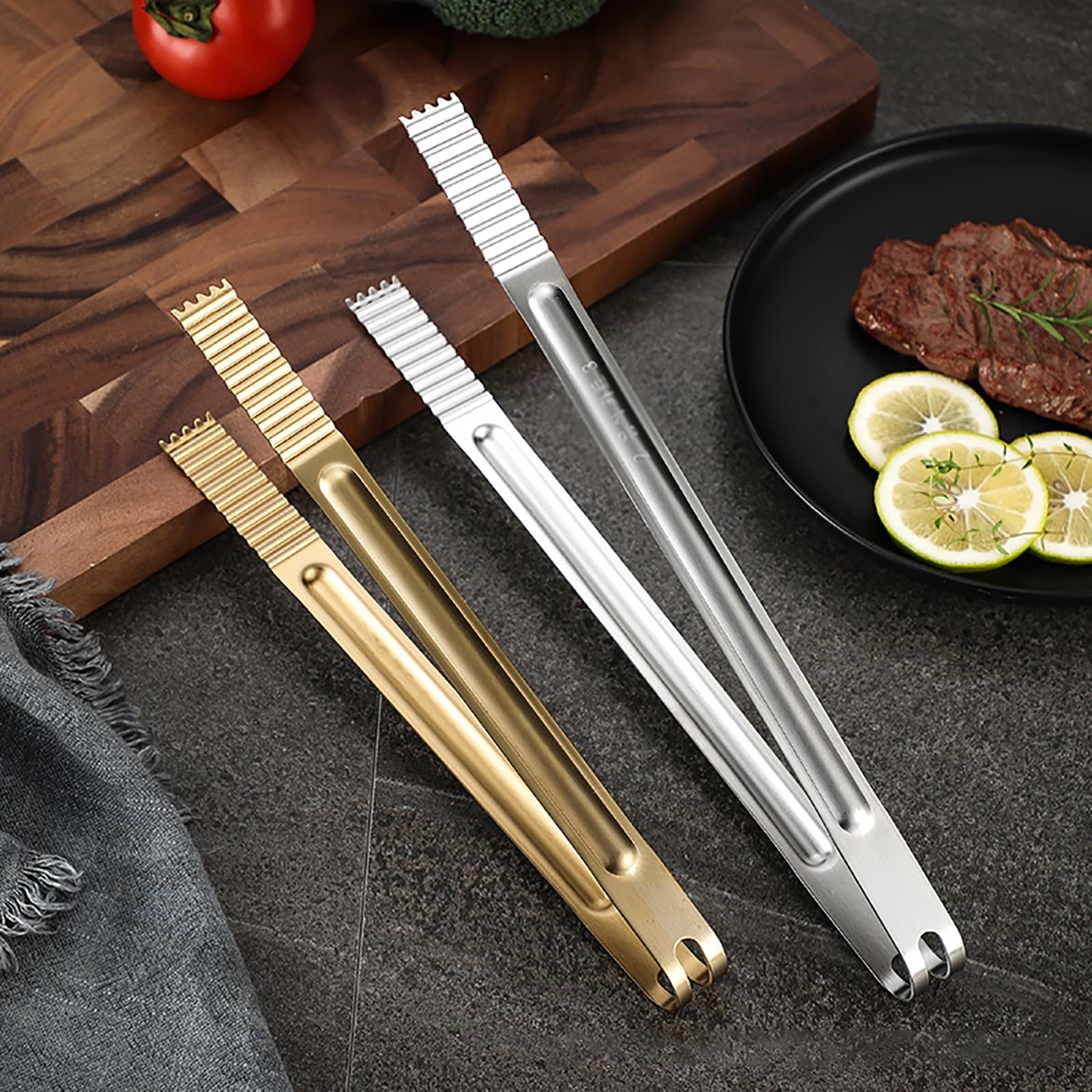 Pinzas de cocina de acero inoxidable, pinzas extendidas de 51 cm, para barbacoa, catering y parrilla, utensilios de cocina duraderos y antideslizantes para carne y cocina