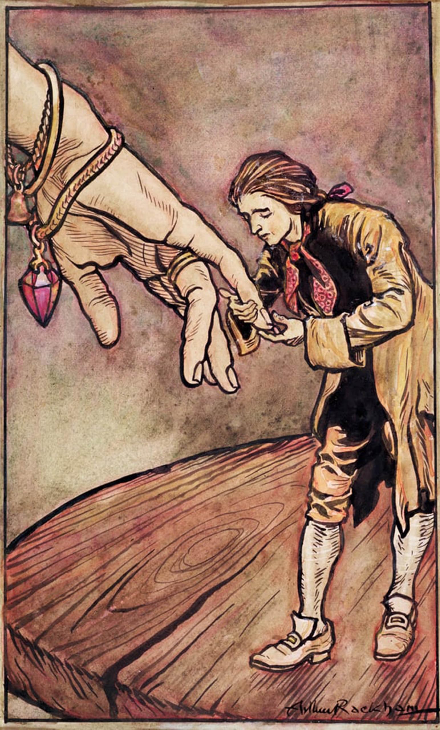 POSTERIIk Famous Animal Posters Vintage Picture Gulliver Travels by Arthur Rackham Modern Wall Decor for Home Decor 60x90cm