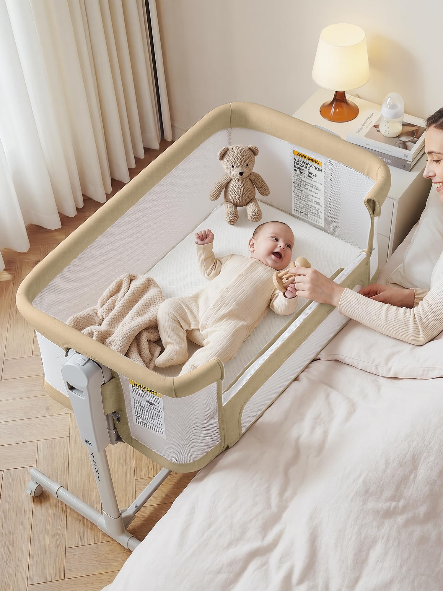 ONTHEWEI 3-in-1 Bedside Sleeper