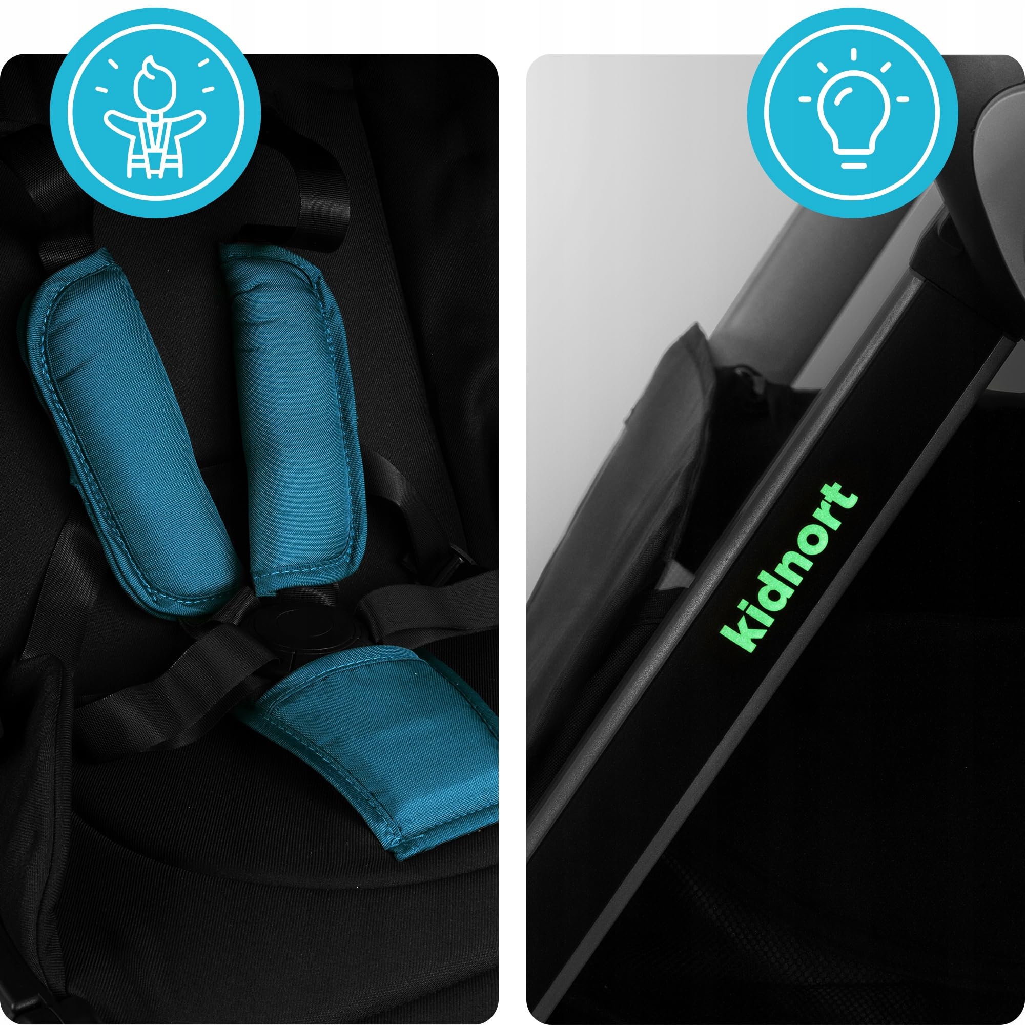 Isbjörn - Passeggino per bambini dalla nascita fino a 22 kg, sedile reversibile, ruote a 360°, funzione reclinabile e poggiapiedi, tettuccio parasole XXL, pieghevole con una sola mano, con
