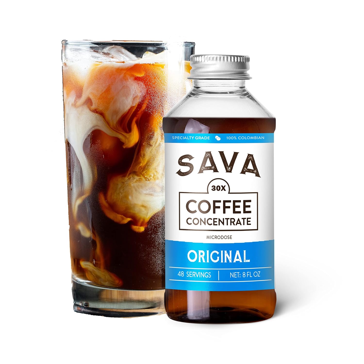 SAVA Cold Brew Coffee Concentrate 30X Instant Iced Coffee