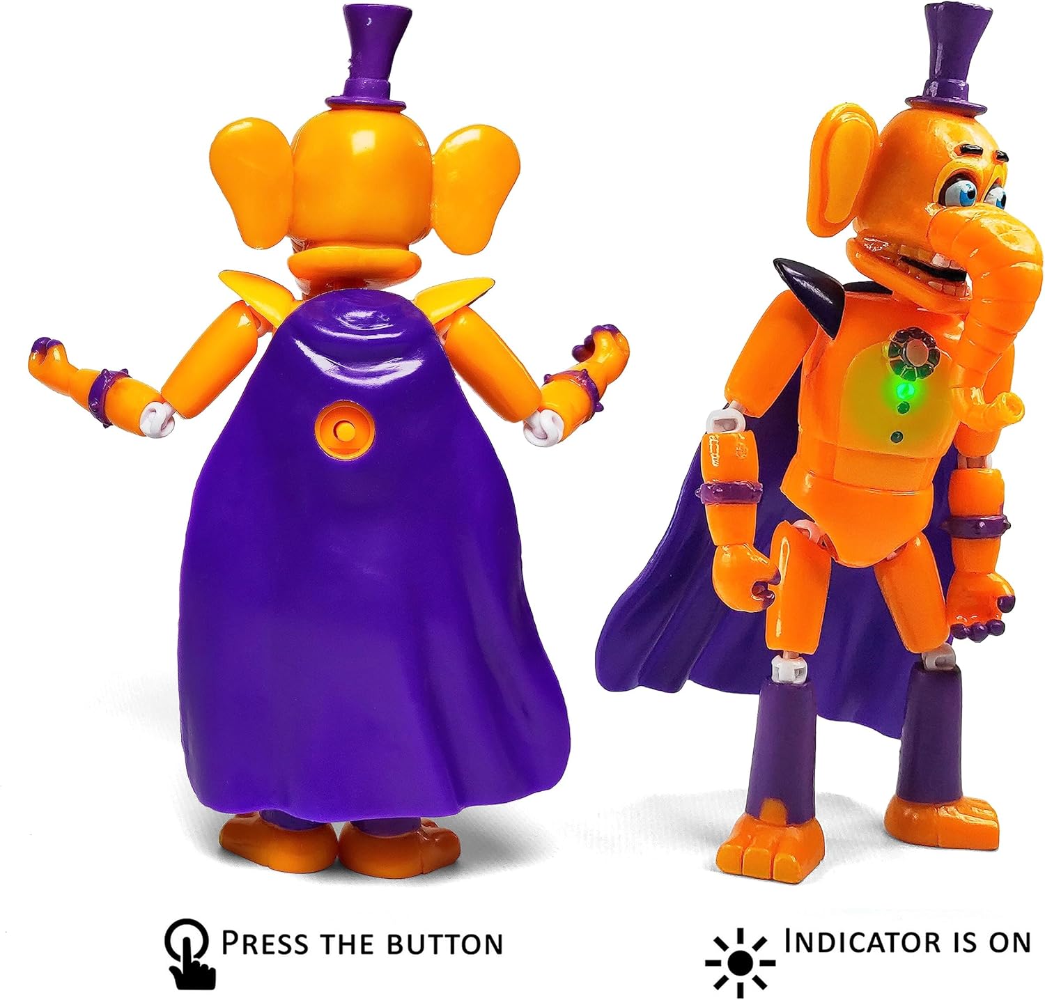 Toysvill 8 pcs Inspired by Game Five Night Toys | Ultimate Custom Night Collection | FNAF Action Figure [Withered Bonnie, Orville, Mangle, Gator, Happy Frog, Roxanne Wolf, Chica, and Music Man]