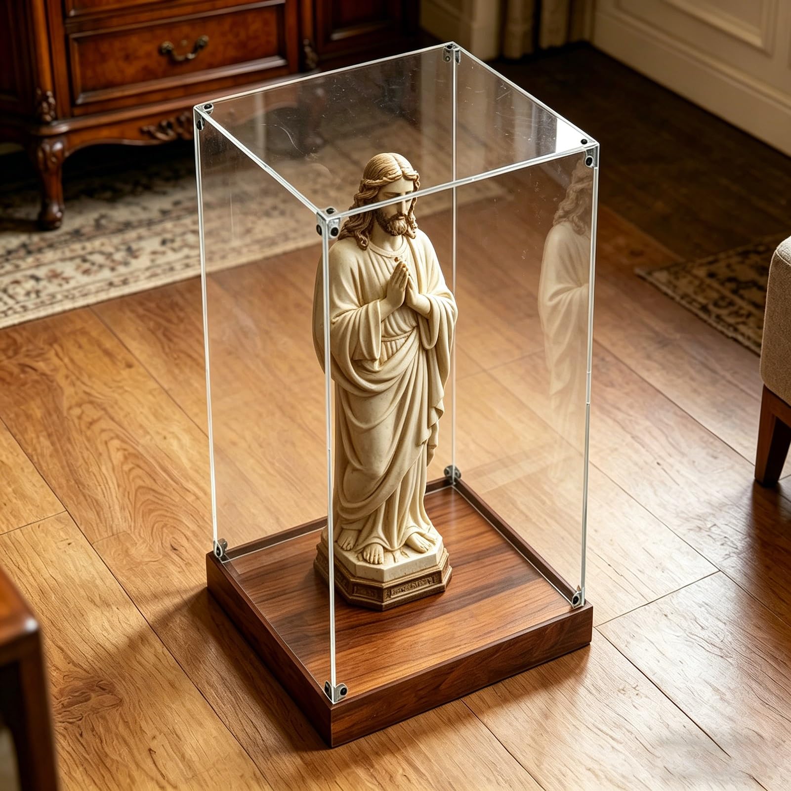 Présentoir acrylique transparent vitrine pour objet de collection 30,5 cm et plus