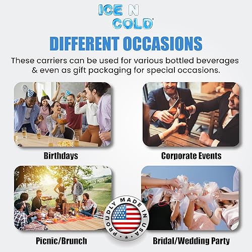 Miniatura 4 de Paquete de 6 soportes para botellas de cartón económico, se adapta a botellas de 12 a 16 onzas, para un transporte seguro y fácil de cerveza,