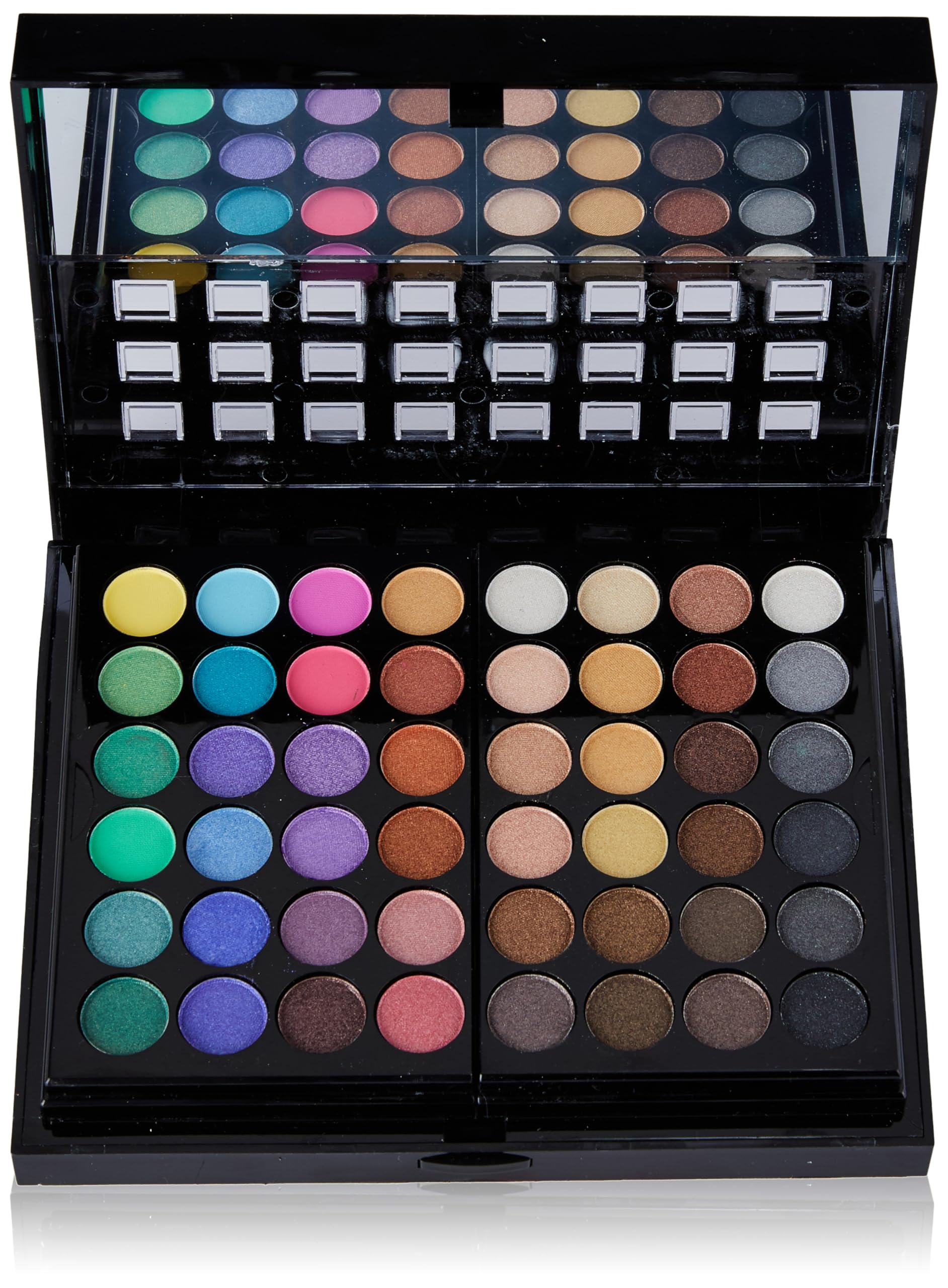 sedell paris deluxe 78-color sliding makeup studio – bold to neutral in one case