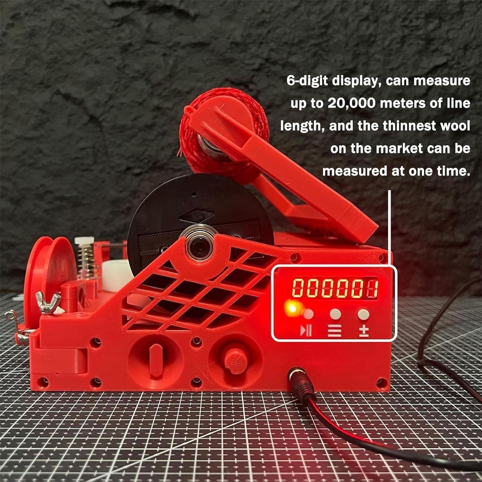 Bobinadora eléctrica de cono de hilo con pausa automática y detección de longitud, 1500 RPM, para ganchillo y costura