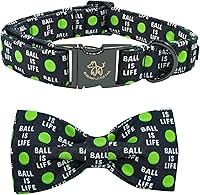Vista 26 de Collar para perro Elegant Little Tail con moño, estampado de pepinillos, collar de moño lindo para perros pequeños