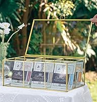 Vista 2 de NCYP Caja organizadora de bolsas de té de vidrio, caja de almacenamiento de bolsas de café de 11.4 x 7.1 x 4.5 pulgadas, 6 compartimentos