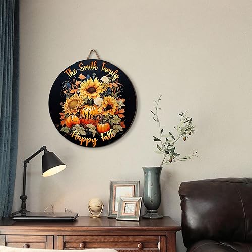 Vista 55 de V VIBEPY Cartel de madera de calabaza personalizado impreso en 2D, letrero de otoño, letrero de calabaza para decoración de otoño, letrero de madera