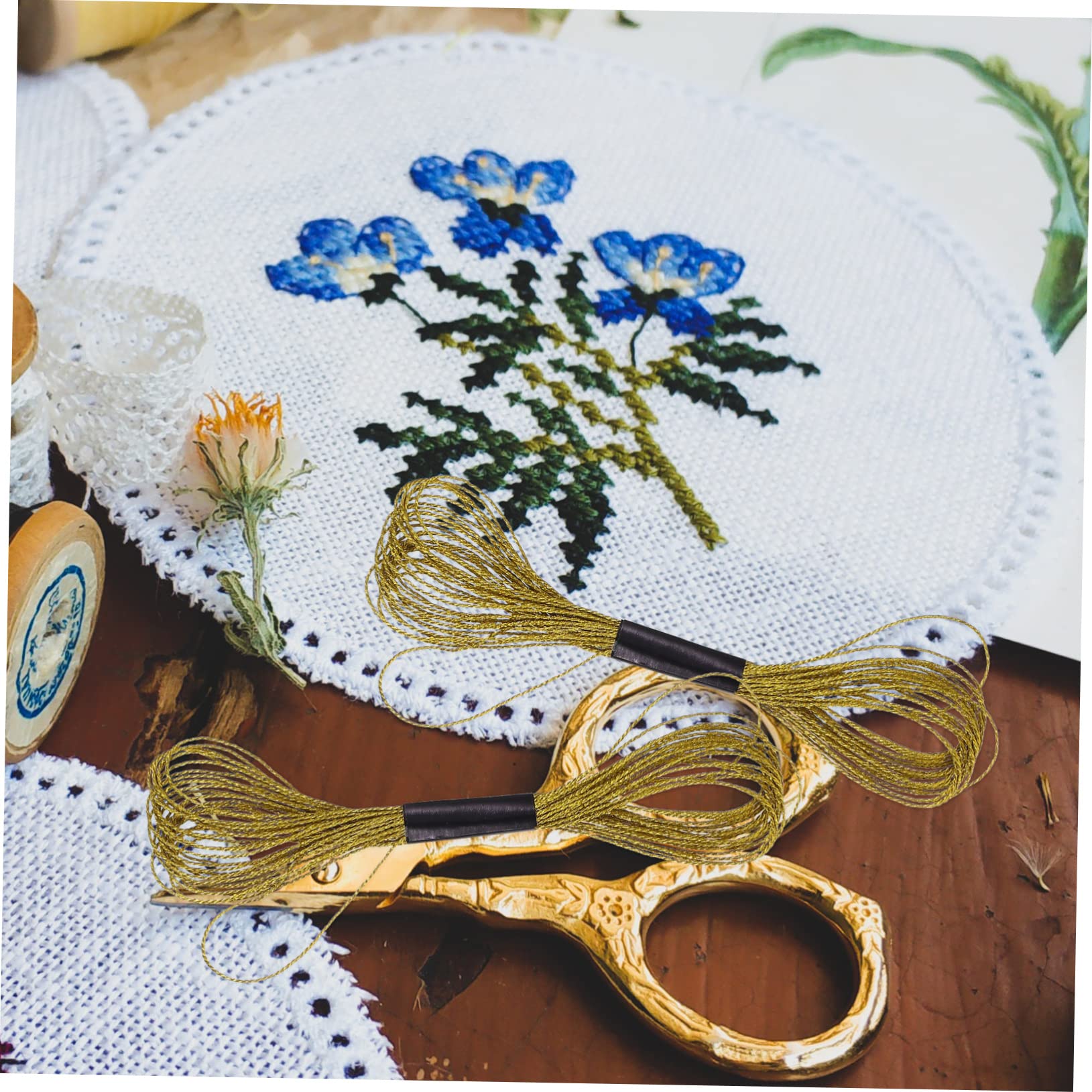 DOITOOL Hilo De Bordar Metálico De Hilo Para Máquina De Coser Kit Práctico De Costura Diy Para Y Manualidades Color Aleatorio 36 * 5