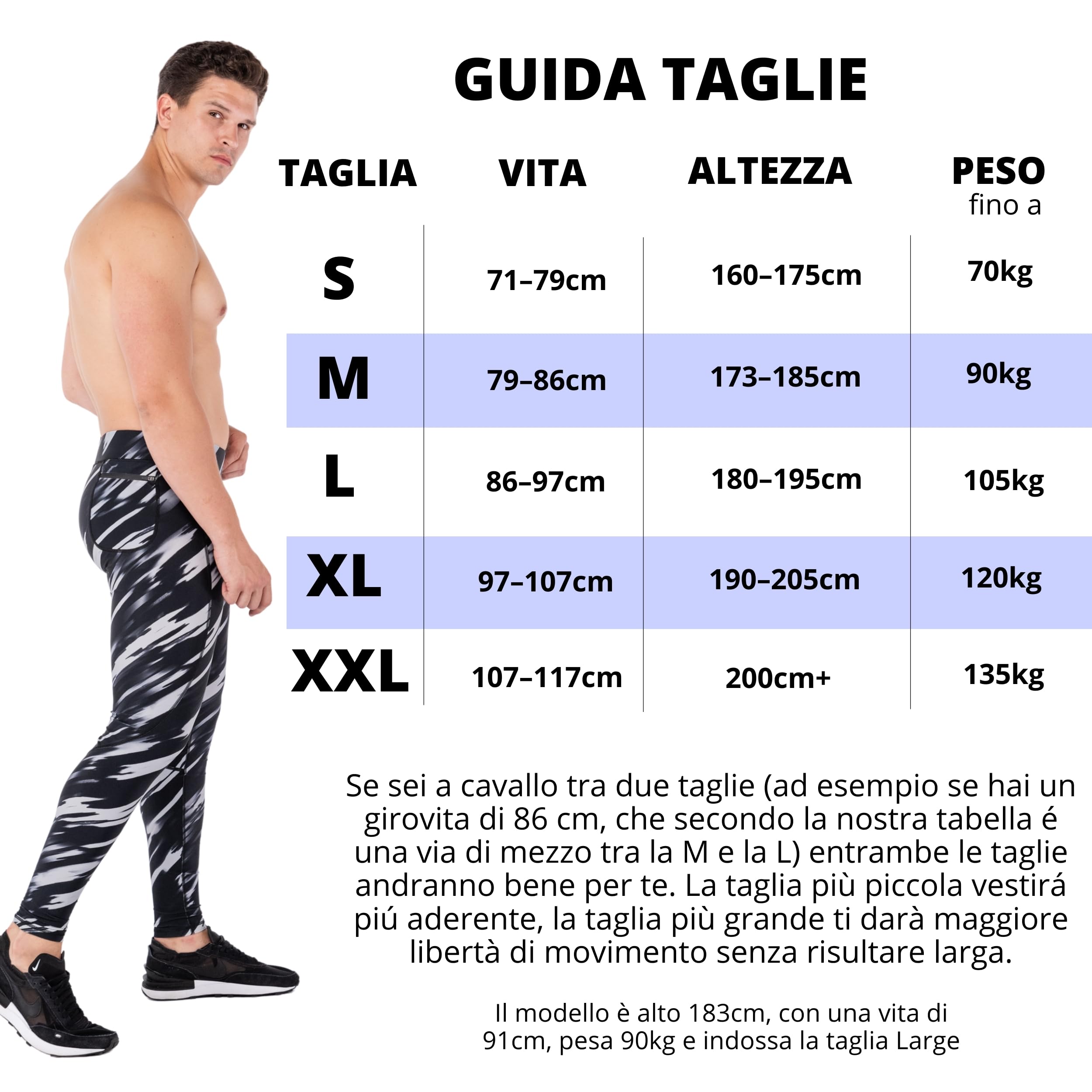 Kapow Meggings Leggings Sportivi Contenitivi da Uomo Performance con Tasche