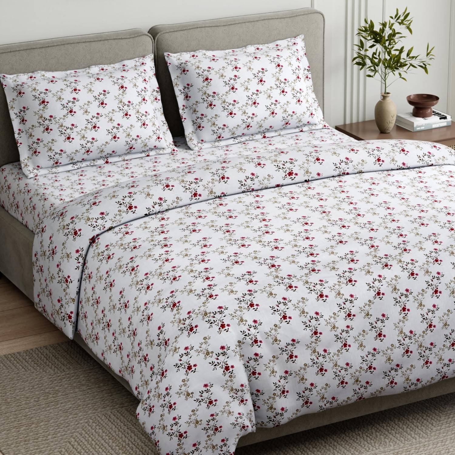 Haus & Kinder Cotton Bedsheet - Queen Size -12