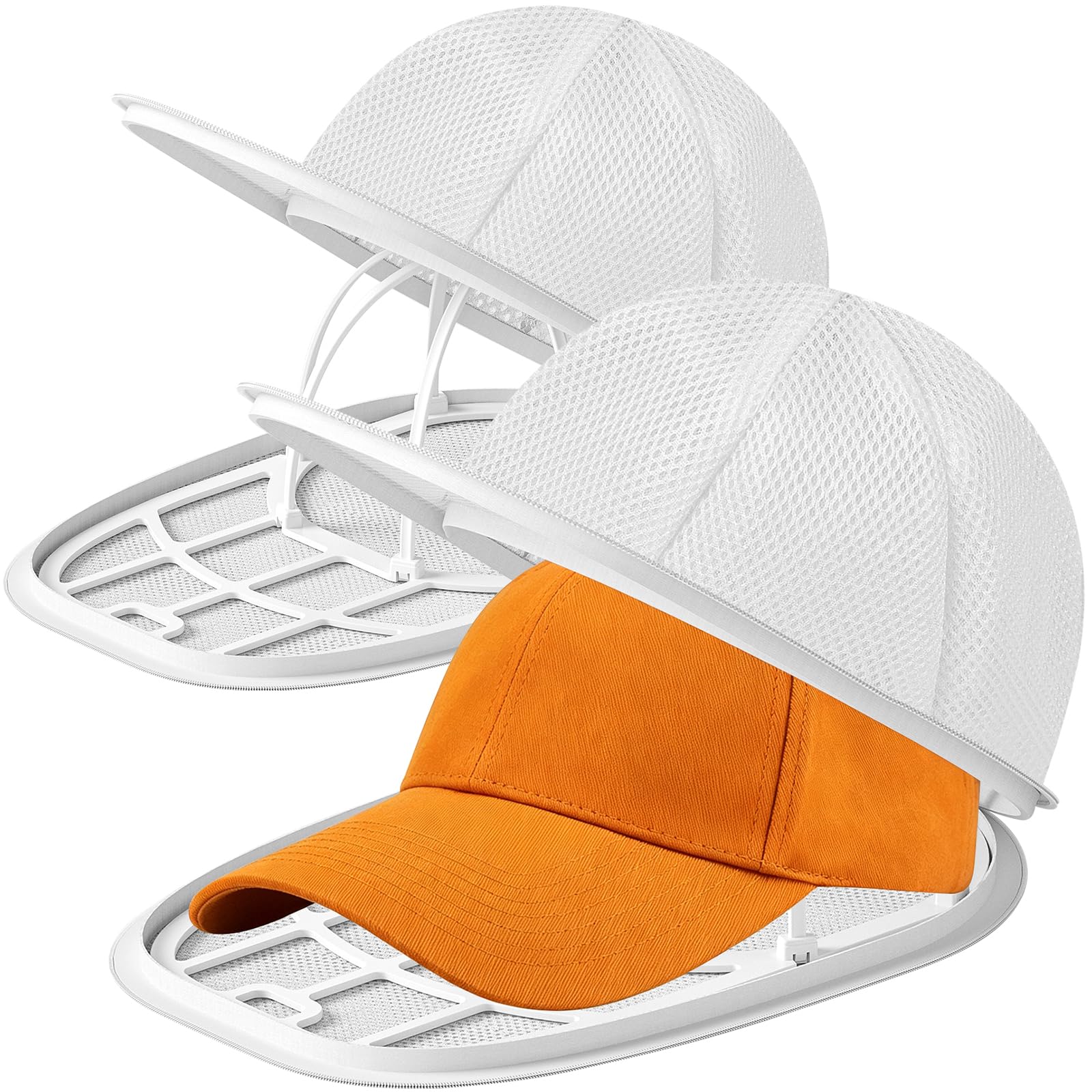 Haiou 2 Pack-Hat Washer Cage Hat Cleaner Hat Washer for Baseball Caps for Washing Machine or Dishwasher for Flat & Curved Hats