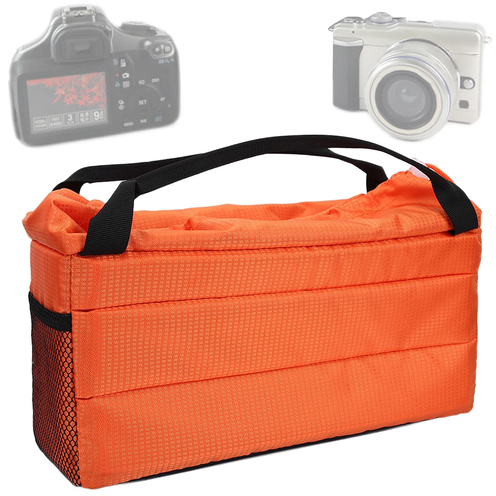 Wszechstronna Torba do Wkładania Aparatu do Obudowy Ochrony DSLR z odporną na Wstrząsy i Regulowane Dzielniki, Idealne do Podróży i Użytku (ORANGE)