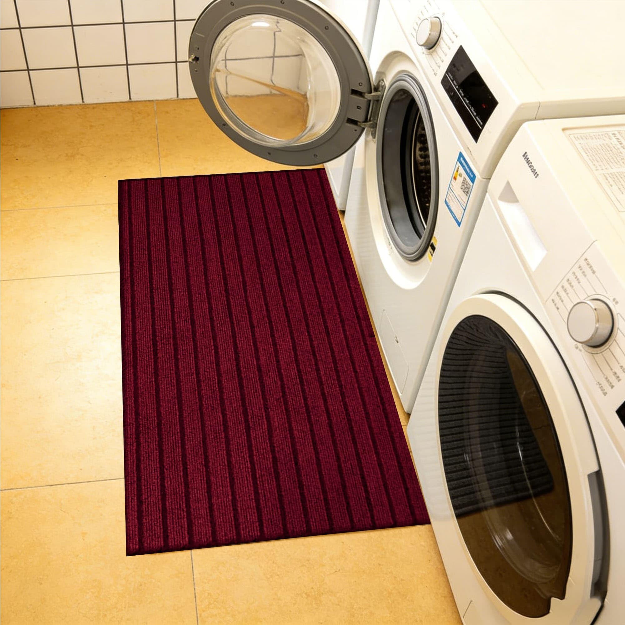 Paillasson absorbant rouge 50x142 cm avec dos TPE antidérapant