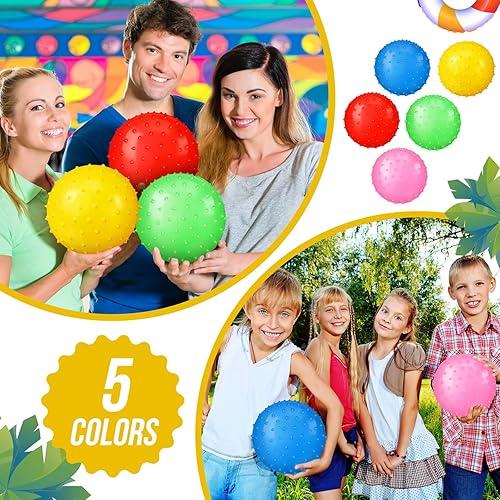 Miniatura 4 de Jerify Knobby Balls - Pelotas de rebote de 7 pulgadas, bolas grandes hinchables a granel, bolas sensoriales suaves para masaje, bolas de plástico