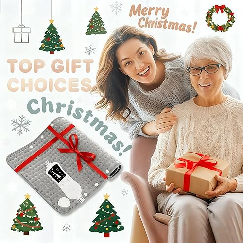 Miniatura 2 de Almohadilla térmica extragrande, almohadilla térmica eléctrica de 40 x 20 pulgadas, alivia el dolor de espalda, 6 ajustes de calor rápido (86 F-149