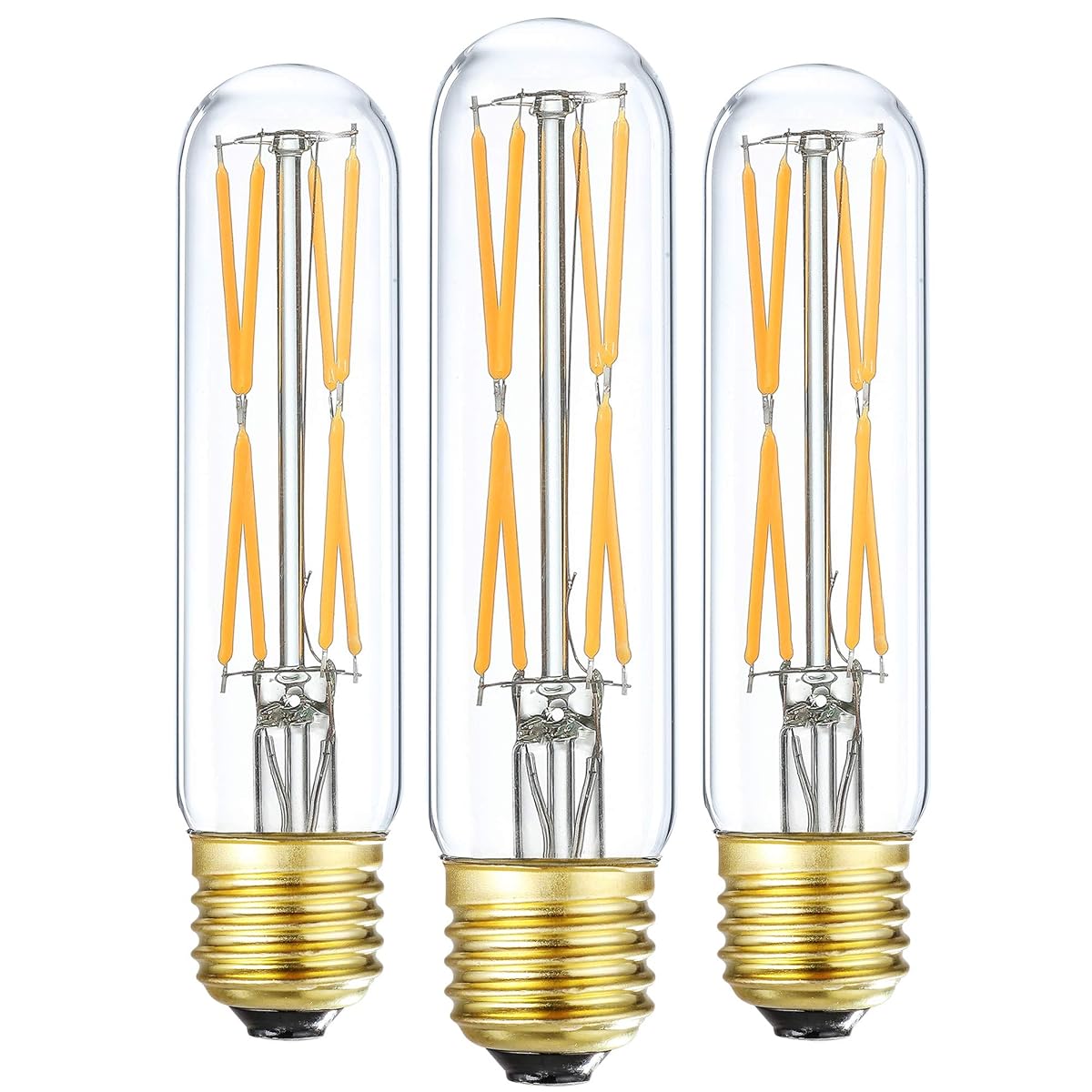 XININSUN T10 LED Bulb 8W Dimmable 2700K Warm White 850lm Clear Glass E26 Base 3