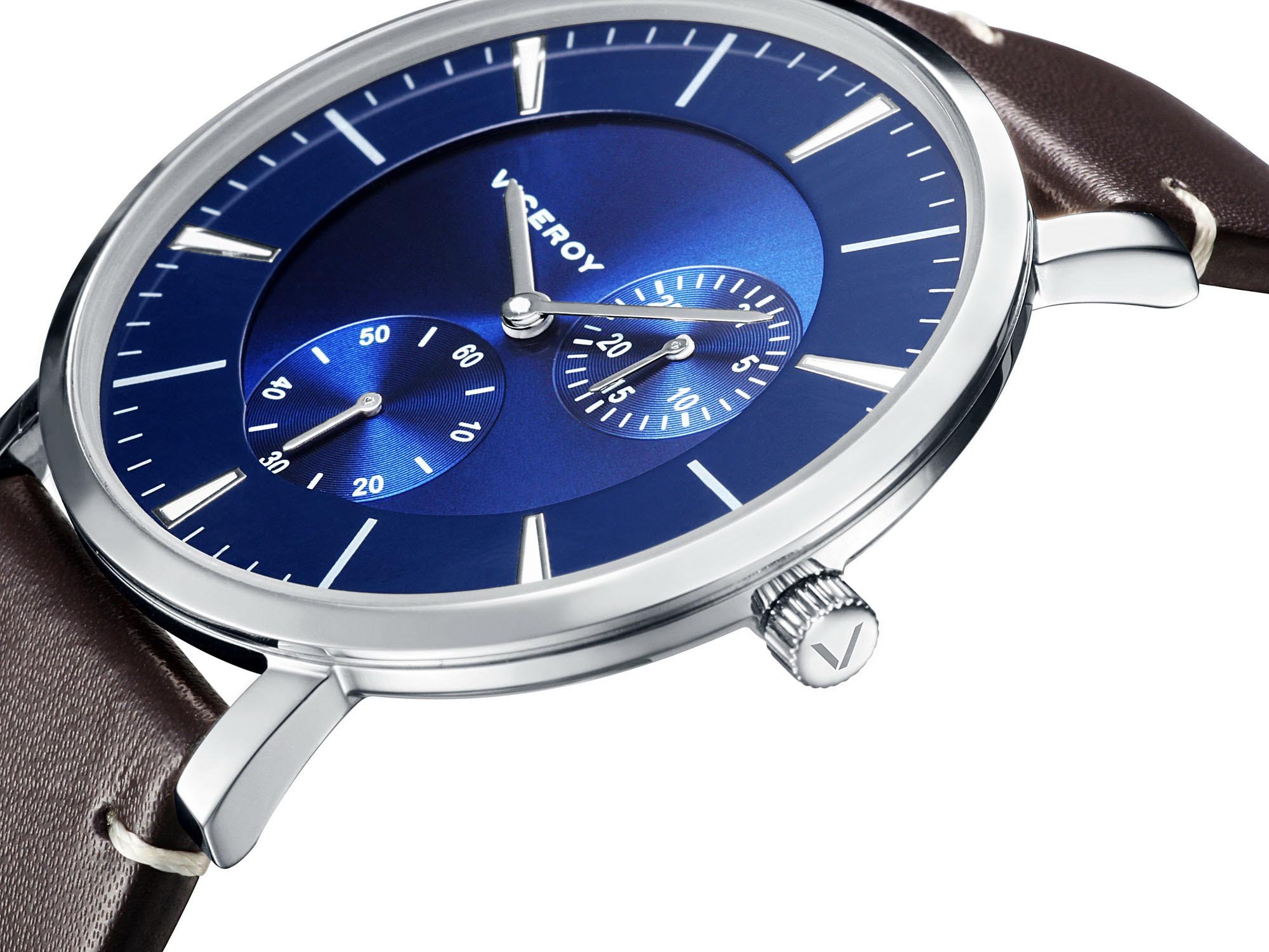 Viceroy Reloj analógico de Cuarzo para Hombre con Correa de Piel 42275-37