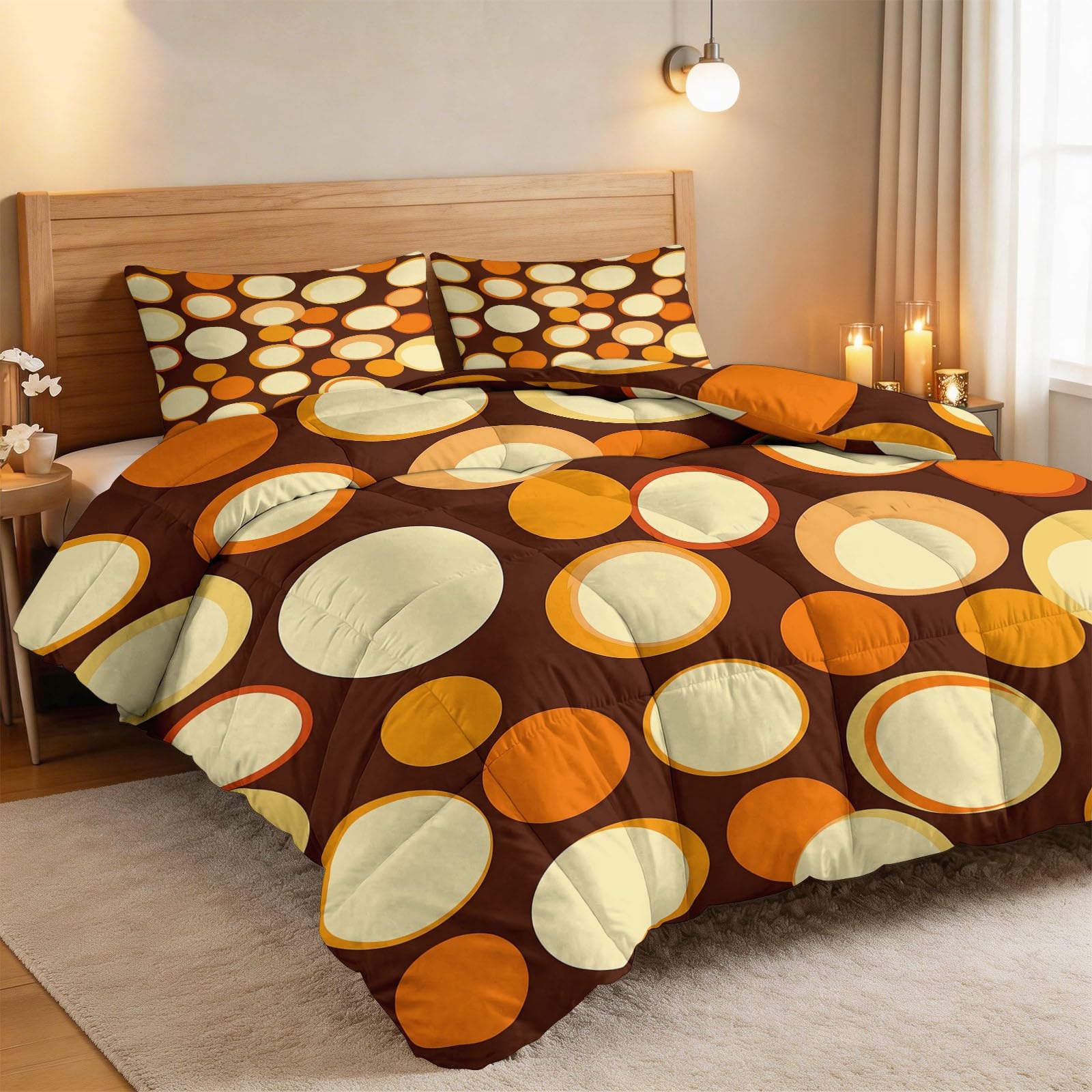 CozyRest Edredon Relleno nordico Cama Infantil Algodón - Burbujas Vintage Arte Pop Cama 90 - Bebe rellena Juego de Manta 150x200 cm con Almohada 50 x 75 cm por niños e niñas