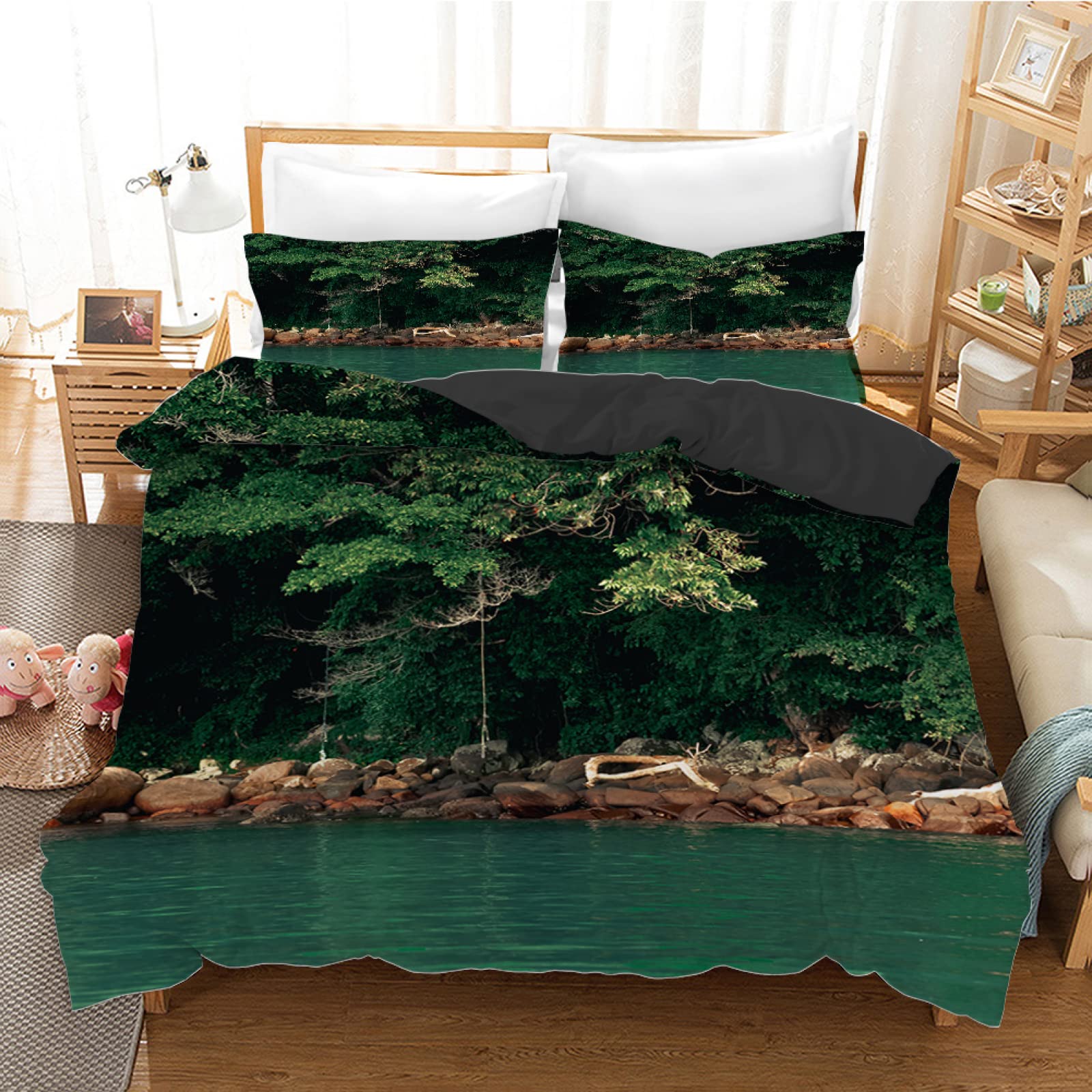 Parure de lit 90x190 enfant pour fille et garçon avec housse de couette douce