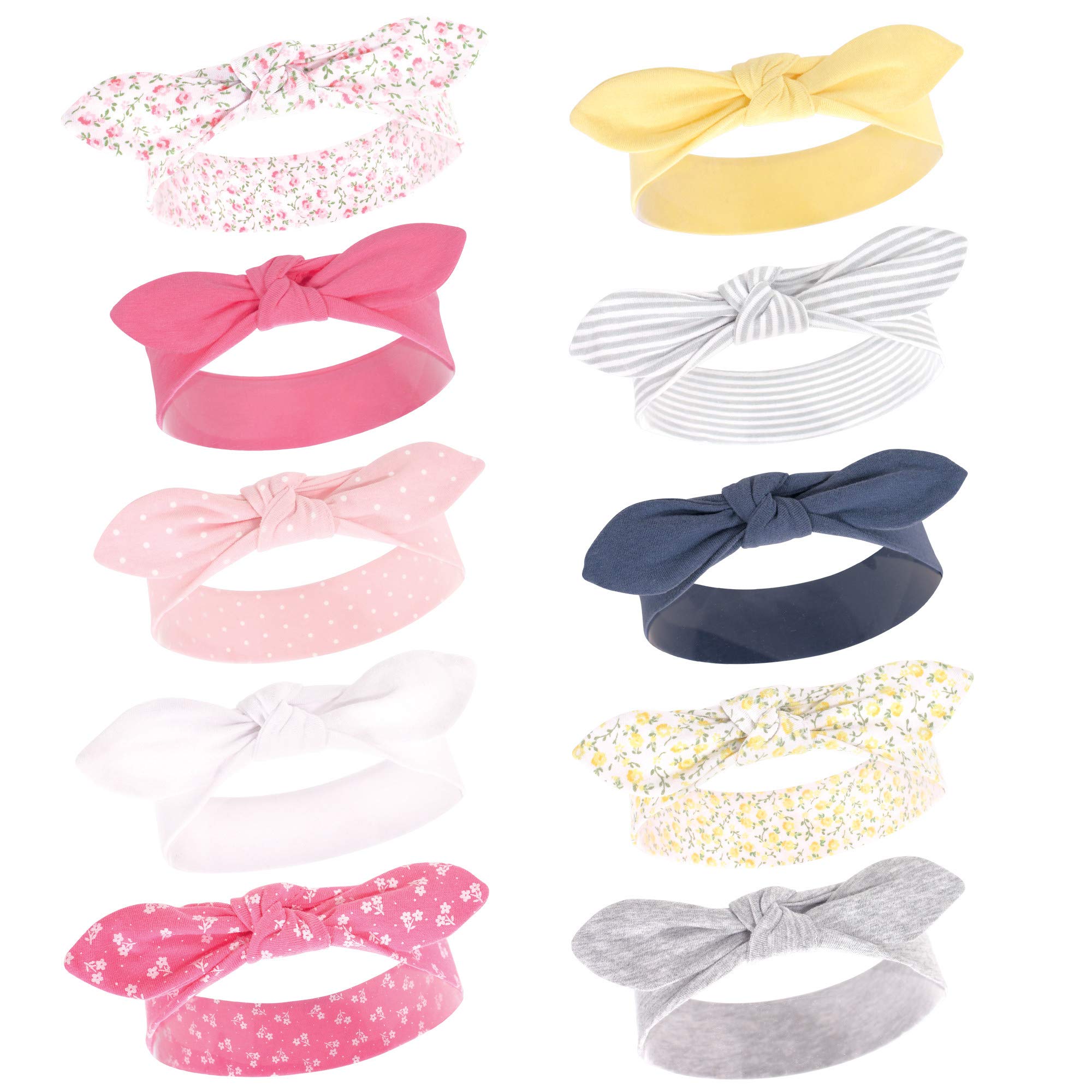Hudson Baby Cotton and Synthetic Headbands, Size 0-24 Months