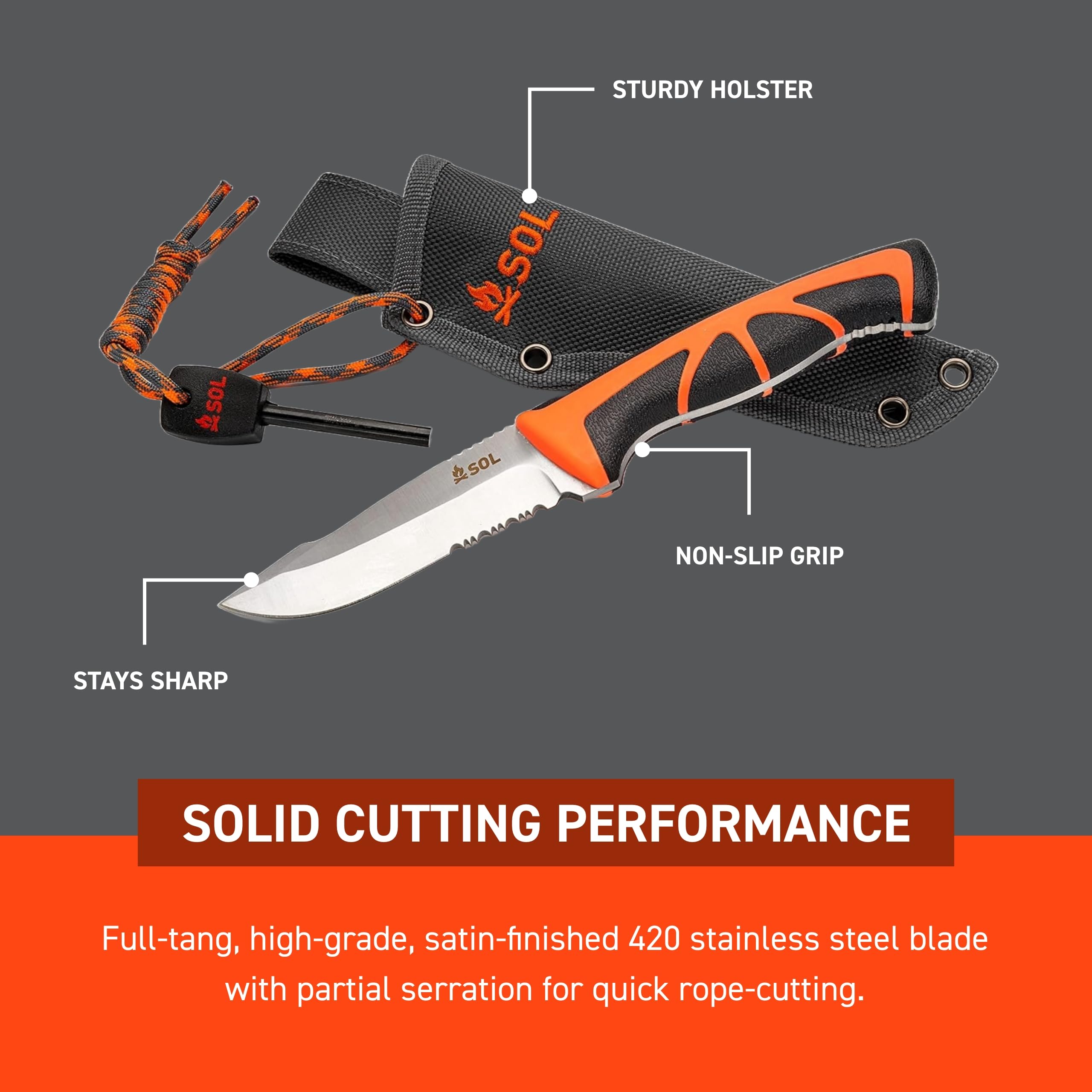 S.O.L. Stoke Field - Coltello da sopravvivenza a lama fissa