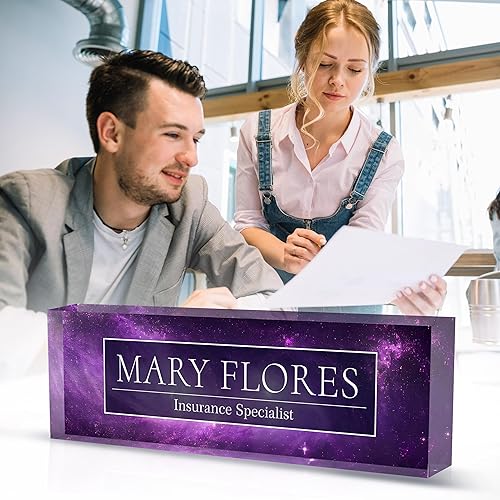 Miniatura 5 de Placa de nombre personalizada para escritorio de oficina, placas de nombre personalizadas para escritorios, placa de identificación personalizada