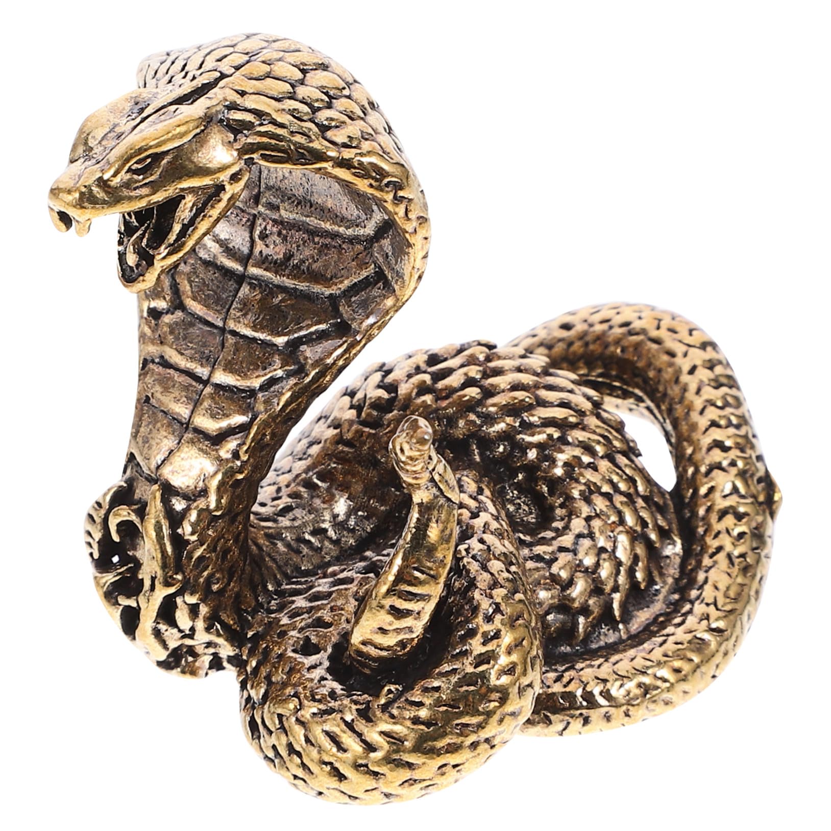 Pendentif sculpture serpent en laiton doré, le cadeau idéal pour amateur d'art créatif