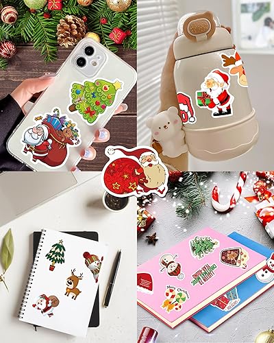 Miniatura 4 de Hydroflask - 300 calcomanías estéticas de ciervos de Navidad, coloridos VSCO Kawaii, impermeables, paquete de calcomanías impermeables para botella