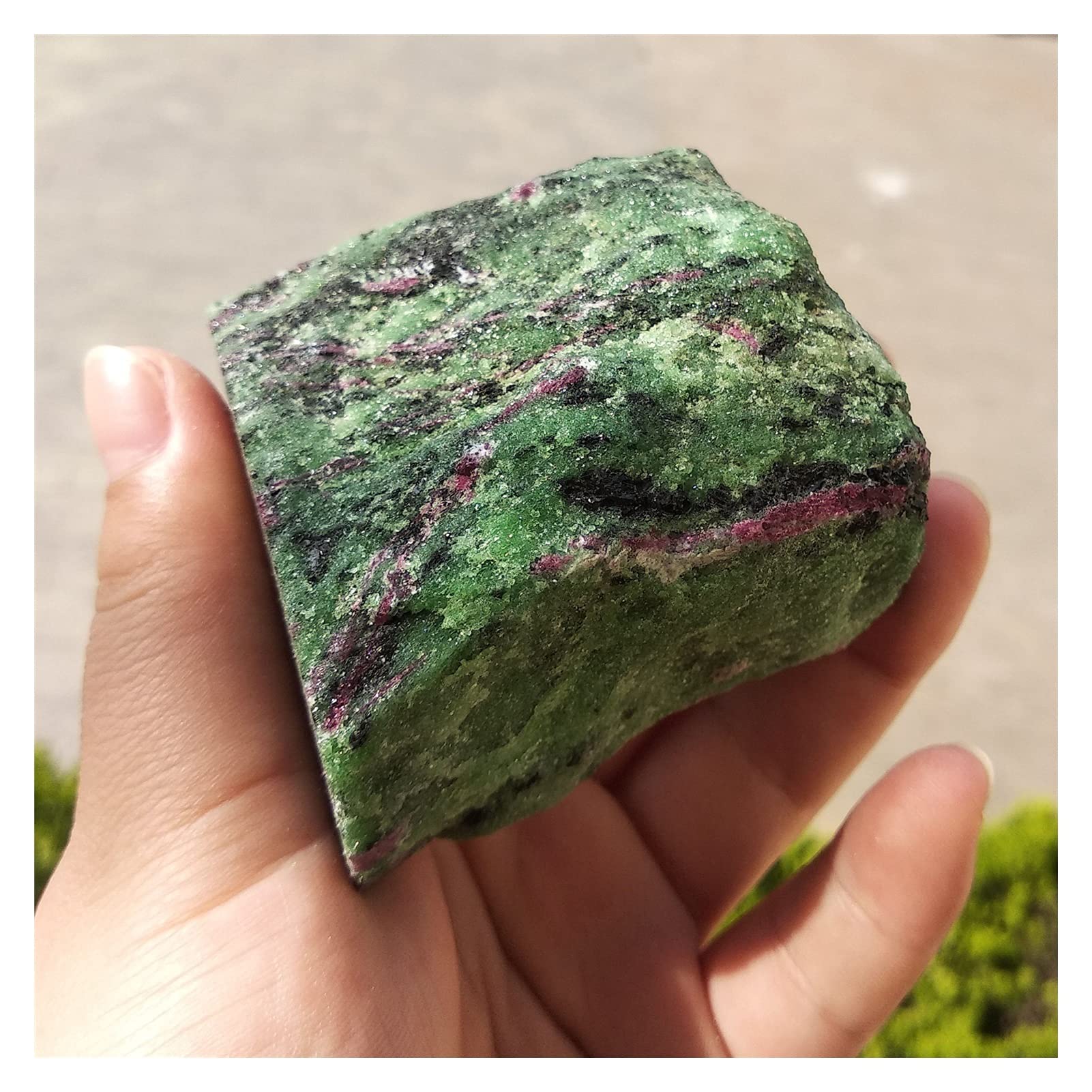 Quarzo Naturale Grezzo Grezzo epidoto Pietra Naturale Rubino Zoisite Cristalli di Pietra Grezza Collezioni di casa