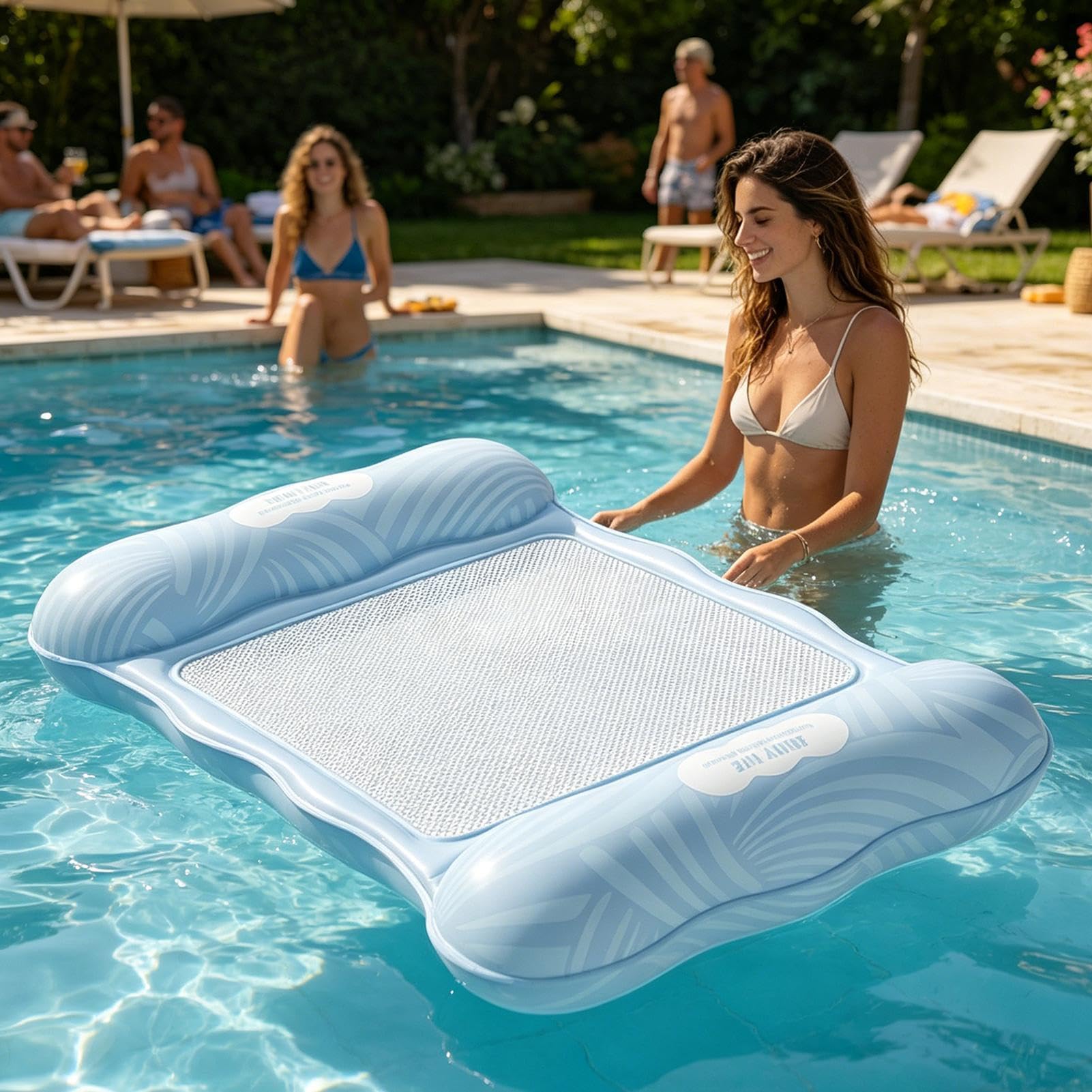 Chaise Flottante Gonflable Piscine | Sièges Hamac Gonflables Pliables,Flotteur Bain de,pour Adultes Moments De Détente Et Baignade dans L Eau Lac Plage Voyage Fête Rivière Et en Chaise Flottante Gonflable Piscine | Sièges Hamac Gonflables Pliables,Flotteur Bain de,pour Adultes Moments De Détente Et Baignade dans L Eau Lac Plage Voyage Fête Rivière Et en