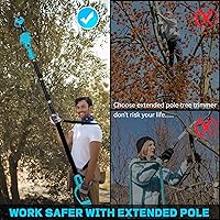 Vista 7 de 2-in-1 Electric Pruning Shear for Makita 18V Battery, 1.5" Cutting Diameter Cordless Power Pruner with 14.7FT Reach Extension Pole, Brushless Motor