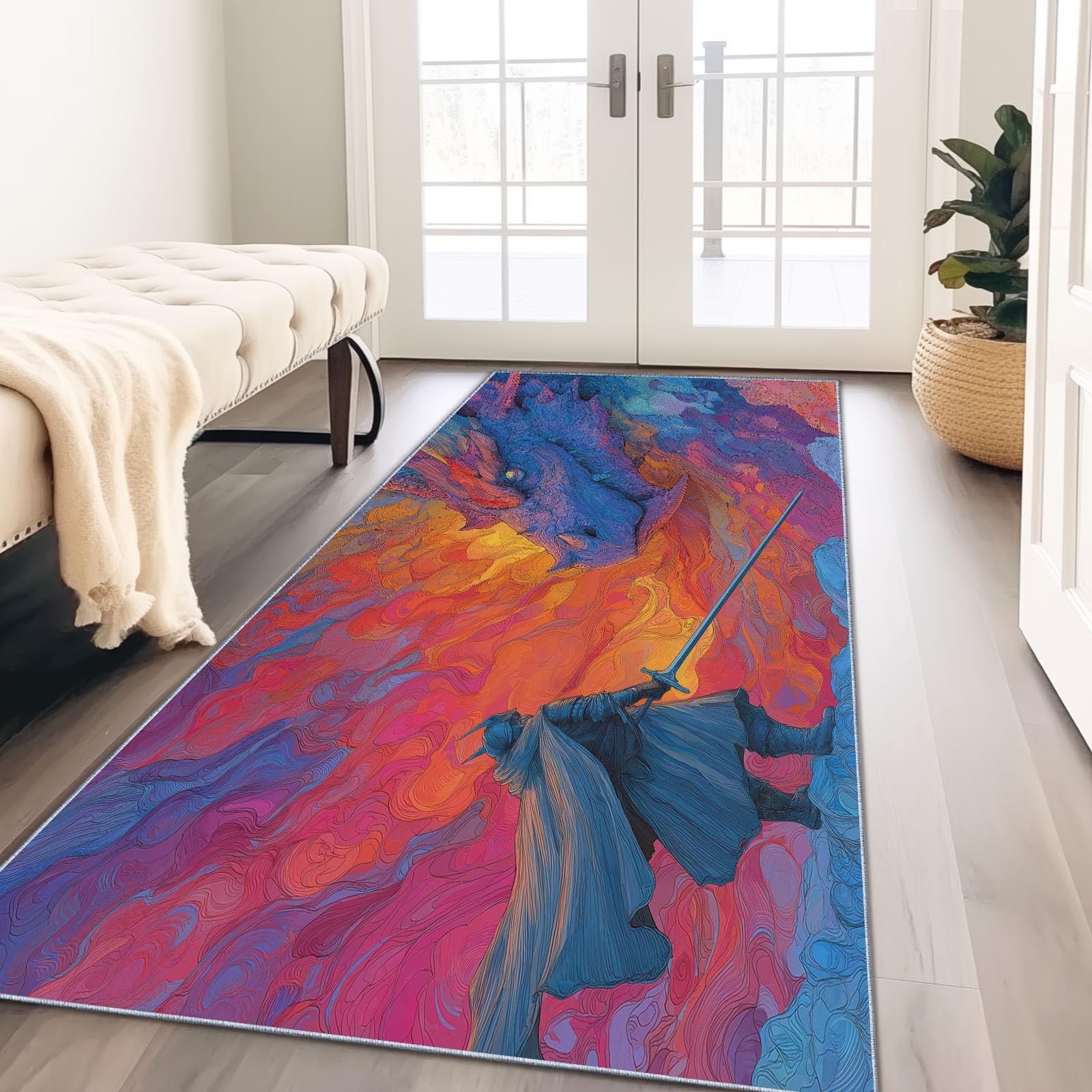 Tapis de cuisine moderne style animé fantastique pour salle de jeu