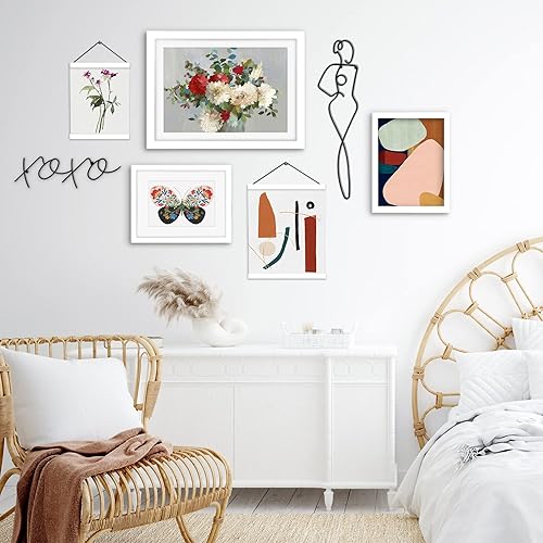 Vista 55 de Americanflat Decoración de pared de 14 x 10.5 pulgadas, decoración de pared de metal de anclaje para dormitorio, decoración moderna de pared