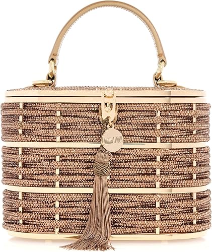 Willow Crystal Woven Top Handle Bag