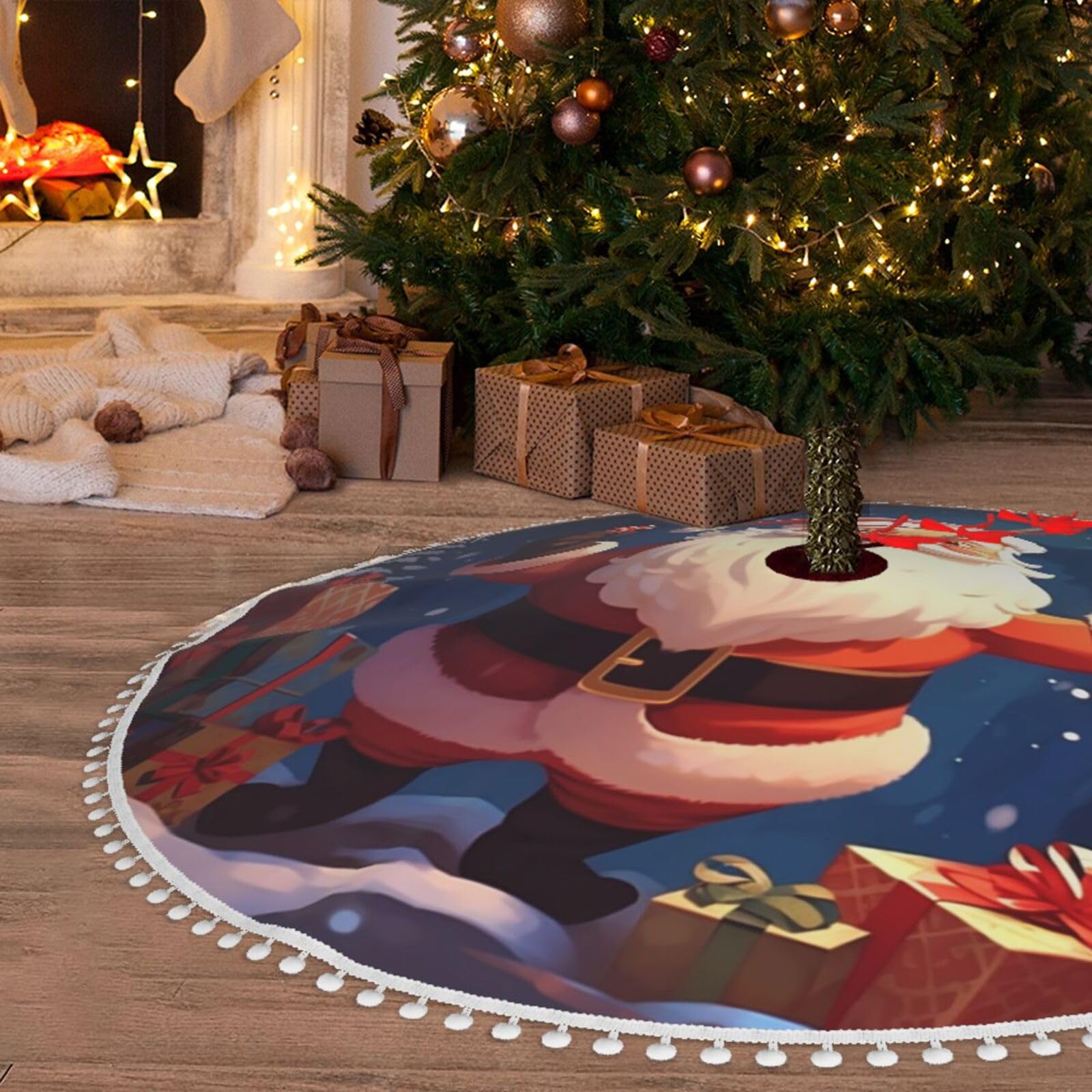 Jupe de sapin de Noël 121 cm de qualité supérieure pour décoration