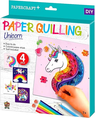 C.S. Kids - Regalos de manualidades de papel para manualidades – Unicornio | Kits de diseño de papel 3D para niños, haz tu propio arte de papel