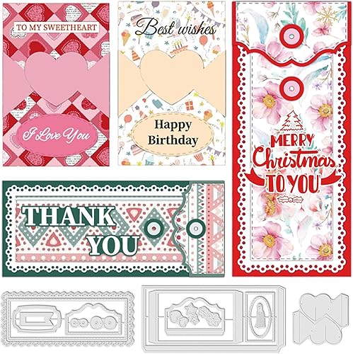 Troqueles de corte de sobres para hacer tarjetas, troquelados con etiqueta de estrella, corazones de amor, cortadores de metal, marco rectangular,