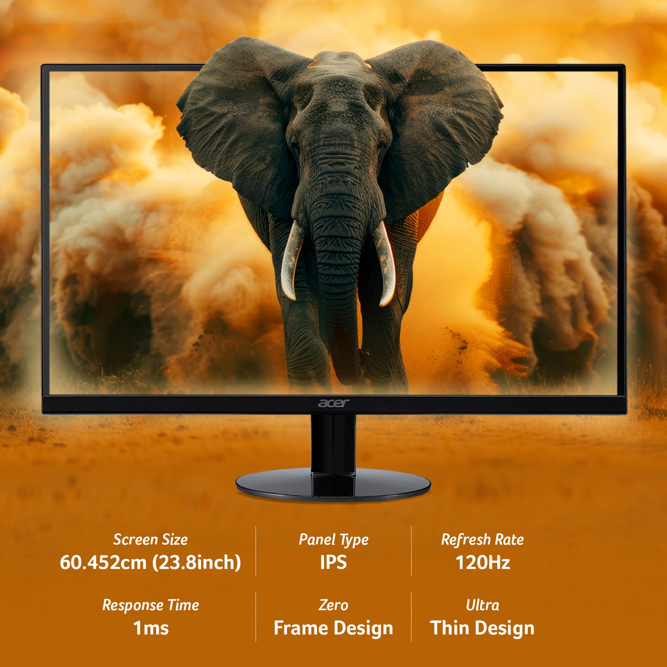 Acer SA240Y G 23.8 Inch Full HD IPS Ultra-Slim (6.6mm) Backlight