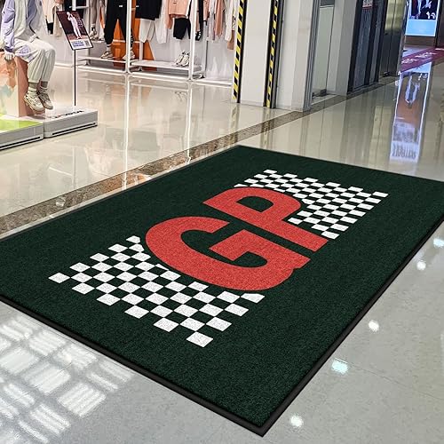 Miniatura 1 de MAOVOT Tapete comercial personalizado antideslizante con respaldo de goma para interiores y exteriores zonas de alto tráfico de 0433in de grosor