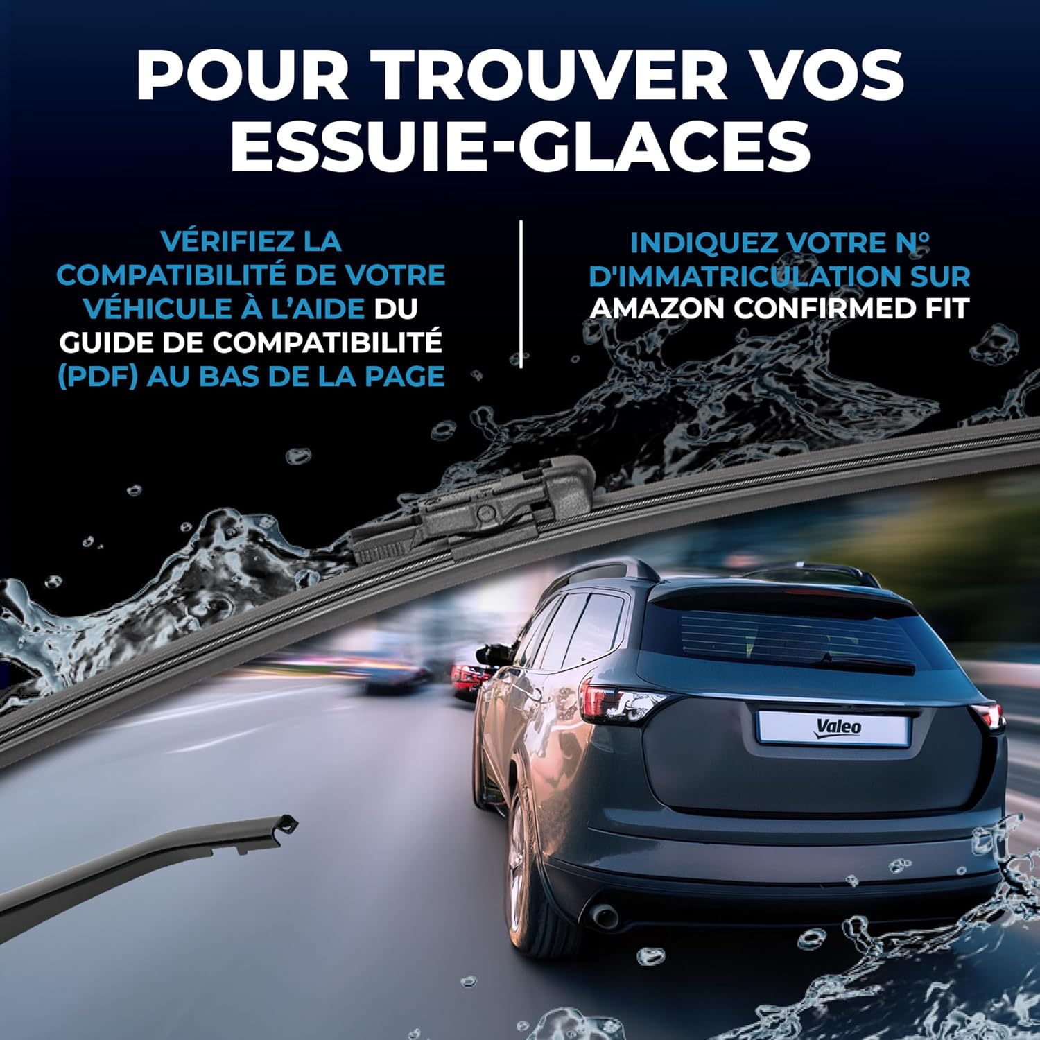 Valeo Wiper Blade, Silencio Rear LHD RHD VR268 (x1), 574607, Black/Grey, 240