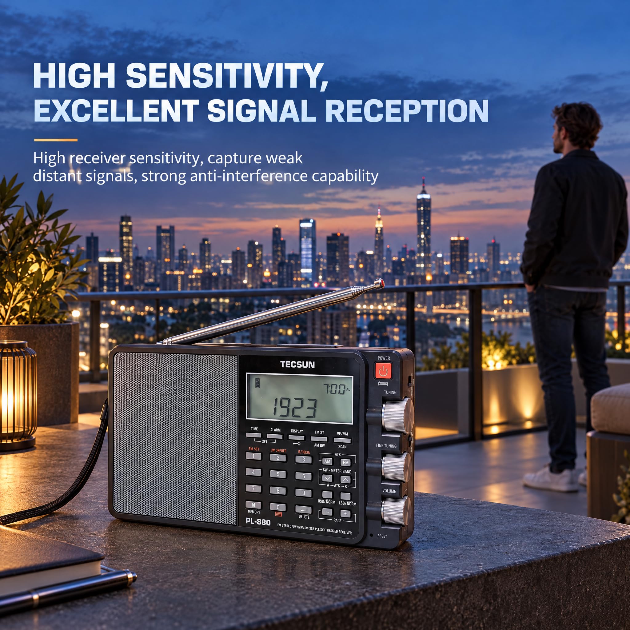 Amazon.co.jp: TECSUN PL-880 FM/LW/MW/SW SSB PLL短波ラジオ 3050局