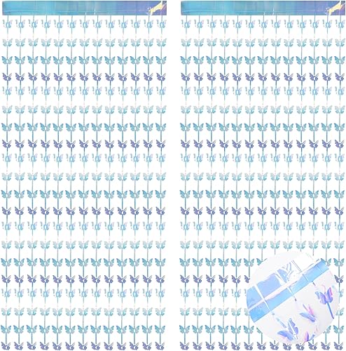 Miniatura 46 de BRAVESHINE Cortinas de fondo de fotos de oropel – Paquete de 2 cortinas de flecos de papel de aluminio negro y naranja de 3.2 x 8.2 pies para