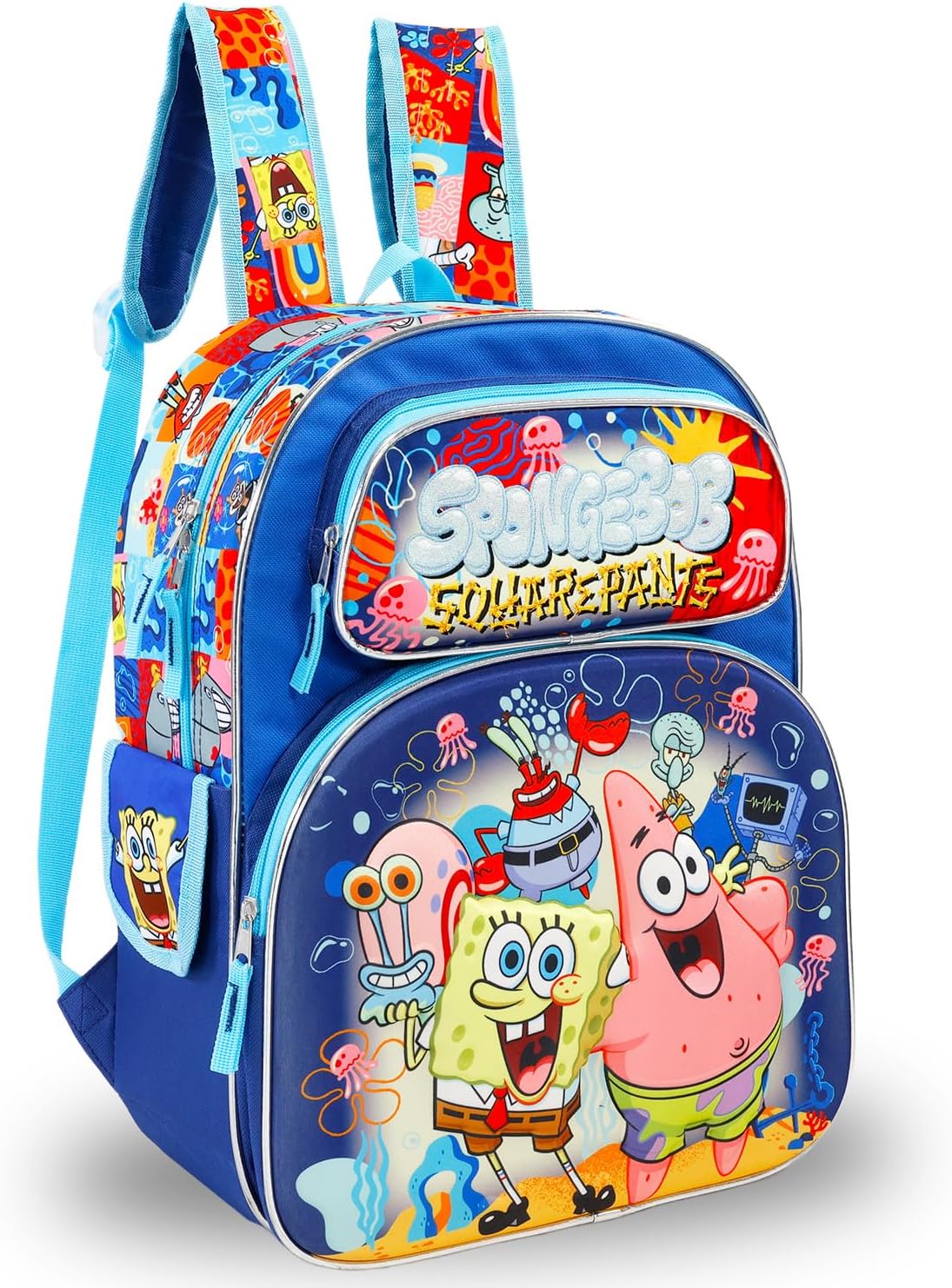 Nickelodeon Spongebob Squarepants Backpack with Lunch Box for Kids - Bundle with 16" School Bag, Lunch Box, and More | Spongebob School Supplies for Boys, Girls