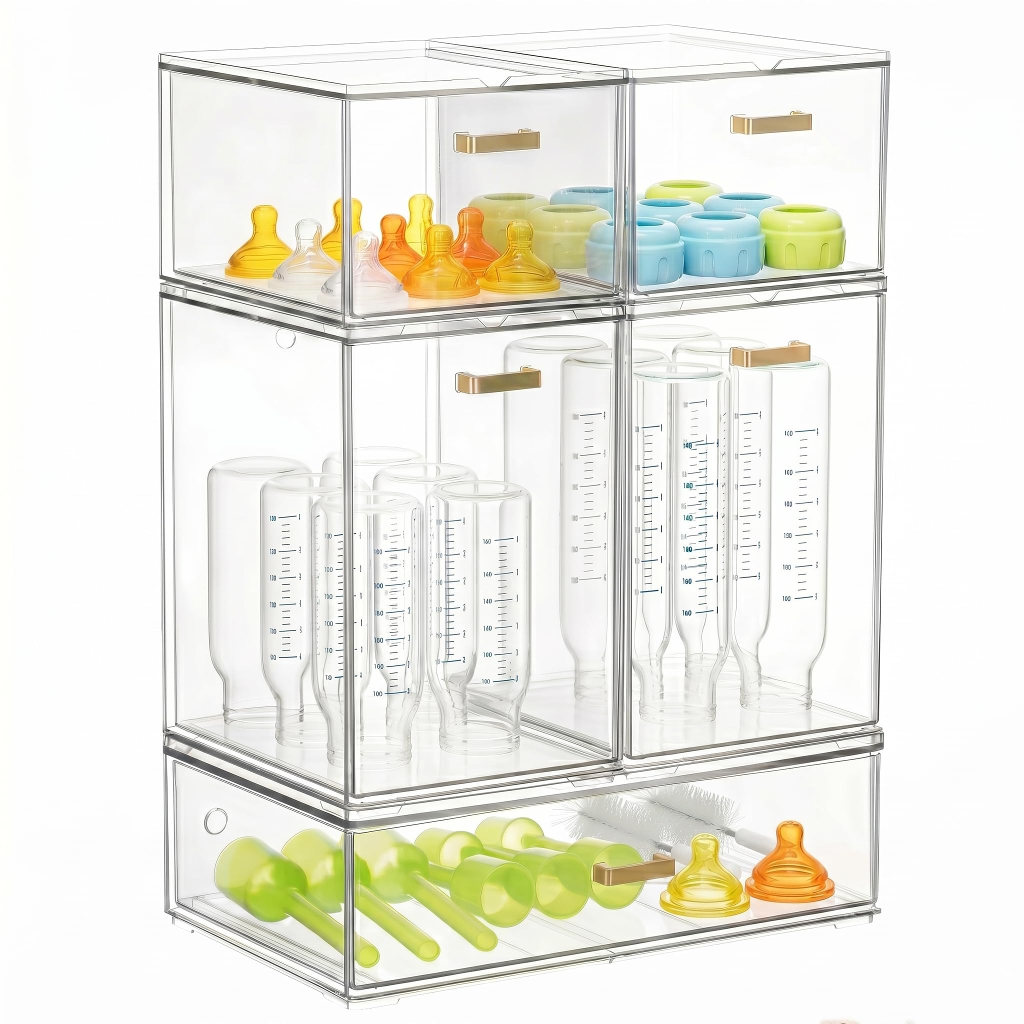 LALOBLUE Stackable Clear Acrylic Drawer Organizer