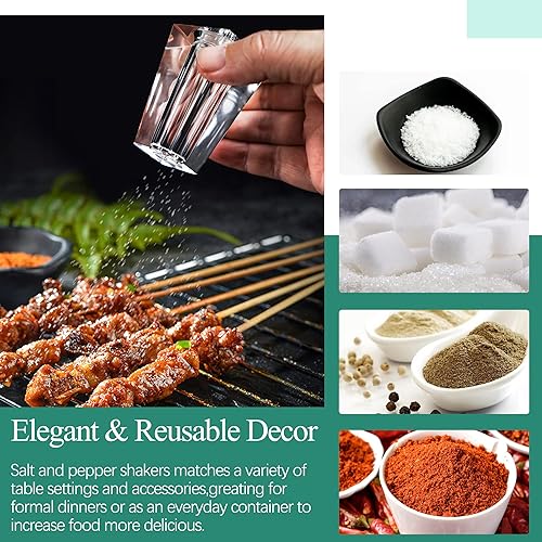 Miniatura 5 de Juego de saleros y pimenteros de cristal para mesa, salero y pimentero de cristal pequeño